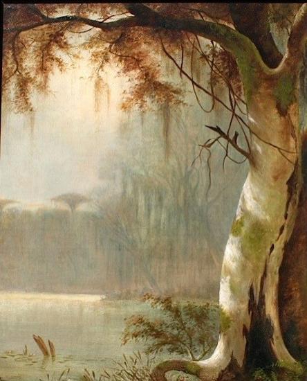 Joseph Rusling Meeker Lake Maurepas Bayou oil painting image